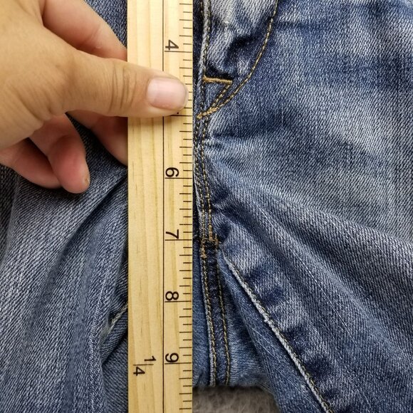 Loft Shorts Womens 2 Blue Stretch Denim Roll Cuff Jort - Picture 5 of 12